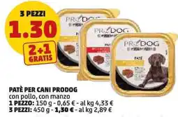 PENNY Patè per cani prodog con pollo, con manzo 3 pezzi offerta