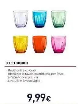 Unieuro SET SEI BICCHIERI offerta
