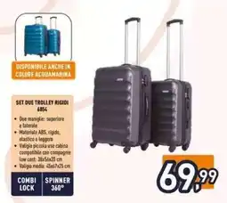 Unieuro SET DUE TROLLEY RIGIDI 6854 offerta