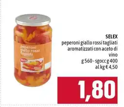 Famila SELEX peperoni giallo rossi tagliati offerta