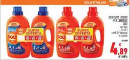 Conad Detersivo Liquido per Lavatrice Sole offerta