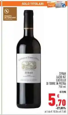 Conad Syrah Lazio IGT Castello di Torre in Pietra offerta