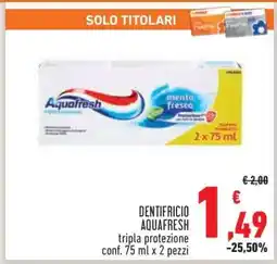 Conad DENTIFRICIO AQUAFRESH offerta