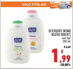 Conad DETERGENTE INTIMO NEUTRO ROBERTS offerta