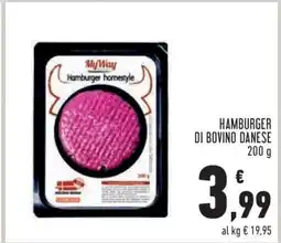Conad HAMBURGER DI BOVINO DANESE offerta