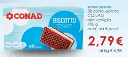 Conad Biscotto gelato CONAD alla vaniglia offerta