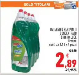 Conad DETERSIVO PER PIATTI CONCENTRATO CHIARO LUCE offerta