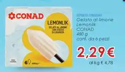 Conad Gelato al limone Lemonlik offerta