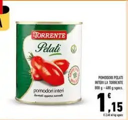 Conad POMODORI PELATI INTERI LA TORRENTE offerta