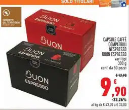 Conad Capsule Caffè Compatibili Nespresso Buon Espresso offerta