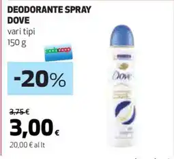 Coop DEODORANTE SPRAY DOVE offerta