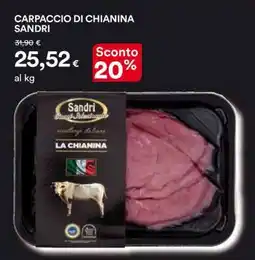Coop CARPACCIO DI CHIANINA SANDRI offerta