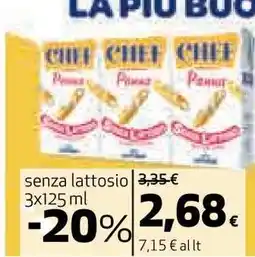 Coop CHEF Panna senza lattosio 3x125 ml offerta