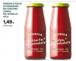 Coop PASSATA O POLPA DI POMODORO BIO TOSCANO LUNICA DEL MUGELLO offerta