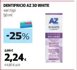 Coop DENTIFRICIO AZ 3D WHITE offerta