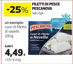 Coop FILETTI DI PESCE PESCANOVA offerta