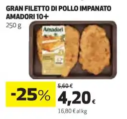 Coop GRAN FILETTO DI POLLO IMPANATO AMADORI 10+ offerta