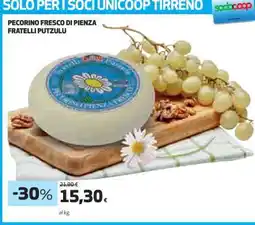 Coop PECORINO FRESCO DI PIENZA FRATELLI PUTZULU offerta