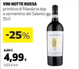 Coop VINI NOTTE ROSSA offerta
