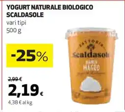 Coop Yogurt Naturale Biologico Scaldasole offerta