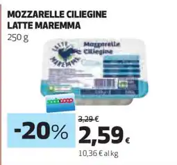 Coop MOZZARELLE CILIEGINE LATTE MAREMMA offerta