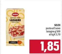 Famila SELEX pasta all'uovo lasagna offerta
