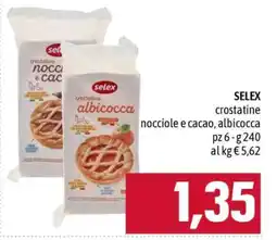 Famila SELEX crostatine nocciole e cacao, albicocca offerta