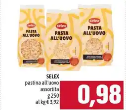 Famila SELEX pastina all'uovo assortita offerta