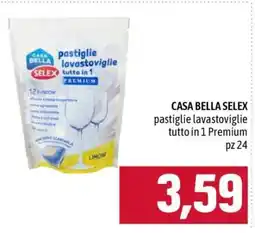 Famila CASA BELLA SELEX pastiglie lavastoviglie tutto in 1 Premium offerta
