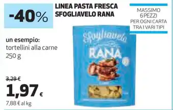 Coop LINEA PASTA FRESCA SFOGLIAVELO RANA offerta