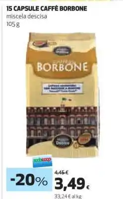 Coop 15 CAPSULE CAFFÈ BORBONE offerta