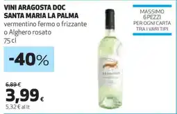 Coop VINI ARAGOSTA DOC SANTA MARIA LA PALMA offerta