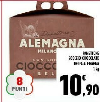 Conad Alemagna panettone gocce di cioccolato belga offerta