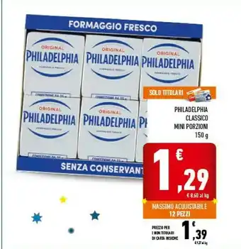 Conad Philadelphia classico 150 g(ml) offerta