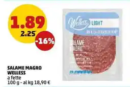 PENNY Salame magro welless a fette offerta