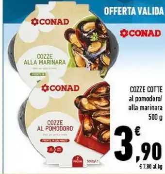 Conad Superstore Conad cozze cotte al pomodora / alla marinara 500 g offerta