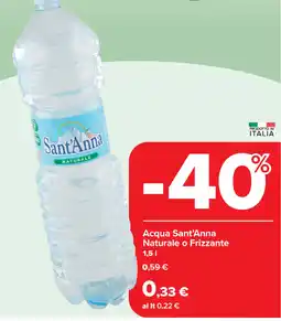 Carrefour Express Acqua Sant'Anna Naturale o Frizzante offerta