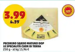 PENNY Pecorino sardo maturo dop le specialità cuor di terra offerta