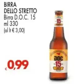 Despar BIRRA DELLO STRETTO Birra D.O.C. 15 offerta