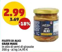 PENNY Filetti di alici gran mare offerta
