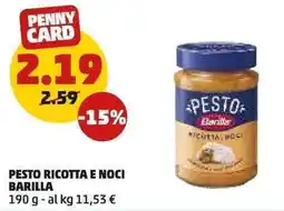 PENNY Pesto ricotta e noci barilla offerta