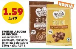 PENNY Frollini la buona pasticceria con caramello e cioccolato, con farina integrale e cioccolato offerta