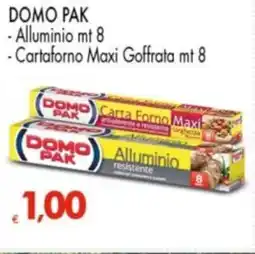 Despar DOMO PAK - Alluminio mt 8 -Cartaforno Maxi Goffrata mt 8 offerta