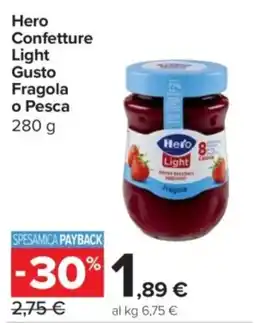 Carrefour Express Hero Confetture Light Gusto Fragola o Pesca offerta