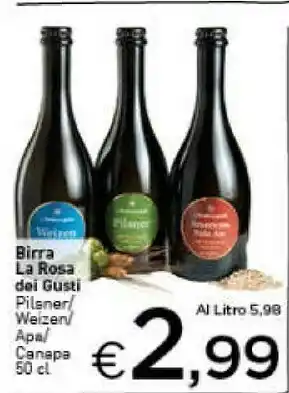 Crai Birra la rosa dei gusti pilsner/ weizen/ apa/ canapa offerta