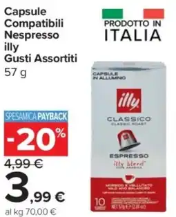 Carrefour Express Capsule Compatibili Nespresso illy Gusti Assortiti offerta