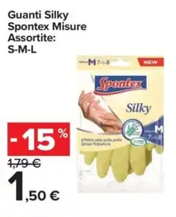 Carrefour Express Guanti Silky Spontex Misure offerta