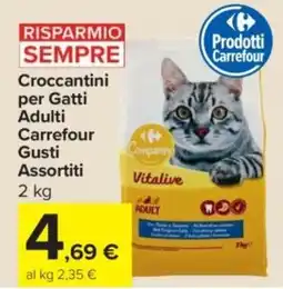 Carrefour Express Croccantini per Gatti Adulti Carrefour Gusti Assortiti offerta