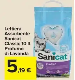 Carrefour Express Lettiera Assorbente Sanicat Classic Profumo di Lavanda offerta