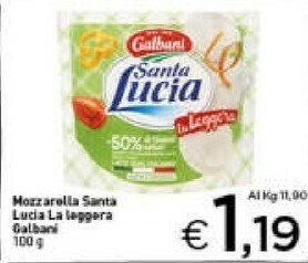 Crai Santa lucia mozzarella offerta